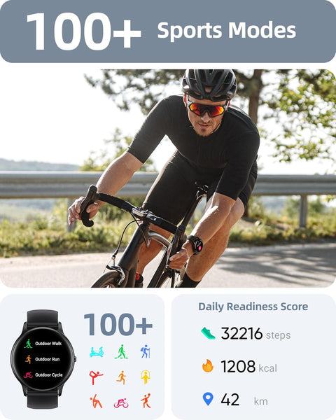 New HD Screen Fitness Tracker IP68 Waterproof Multisport Smartwatch For Android iPhones