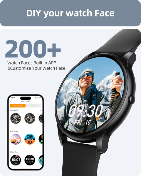 New HD Screen Fitness Tracker IP68 Waterproof Multisport Smartwatch For Android iPhones