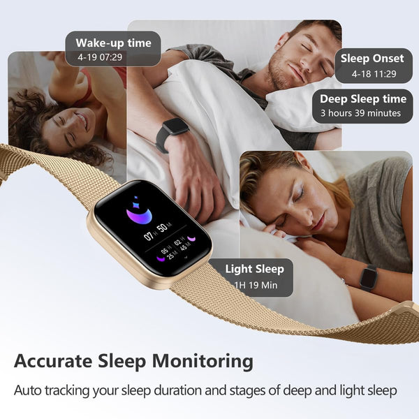 New Ultra Slim Multisport Fitness Tracker Women's Smart Watch For Android IOS