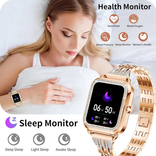 New 1.57'' Large Screen Fitness Tracker Bluetooth Women's Smart Watch For Android IOS