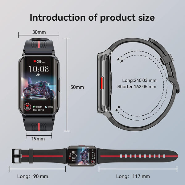 New Full Touchscreen IP68 Wsaterproof Multisport Fitness Tracker Bracelet Smart Watch For Android IOS