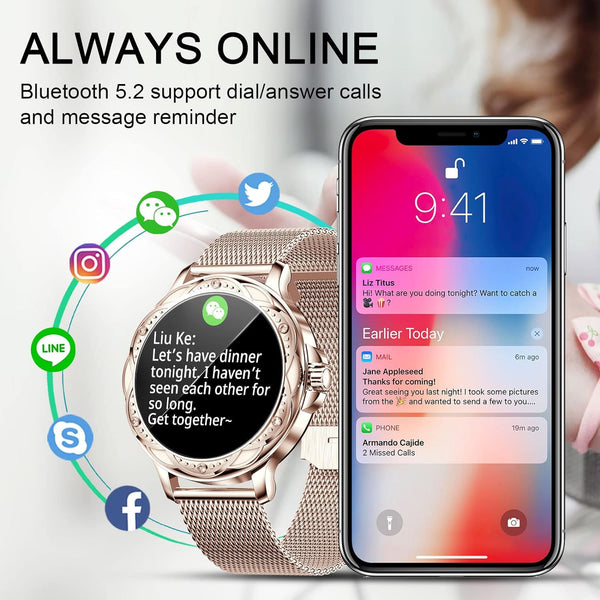 New IP67 Water-Resistant Luxury Fitness Tracker Sport Smart Watch For Android IOS