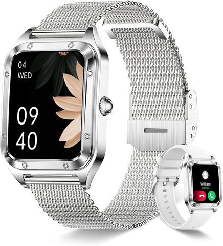 New Large 1.6'' Touchscreen Multisport Women's Fitness Tracker Bracelet Watch With AI Voice
