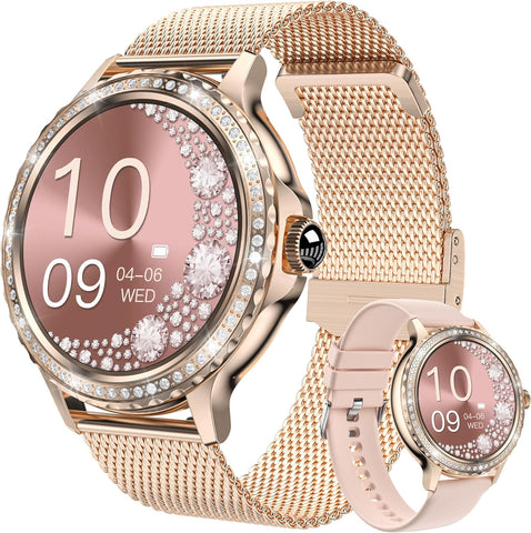 New Women's Smart Watch 1.3'' Large HD Screen IP68 Waterproof Heart Rate Monitor Sport Smartwatch