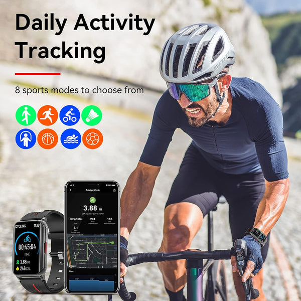 New Full Touchscreen IP68 Wsaterproof Multisport Fitness Tracker Bracelet Smart Watch For Android IOS