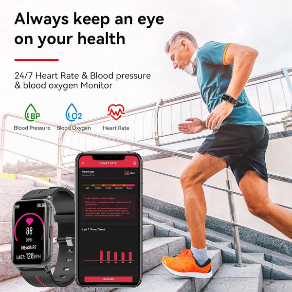 New Full Touchscreen IP68 Wsaterproof Multisport Fitness Tracker Bracelet Smart Watch For Android IOS