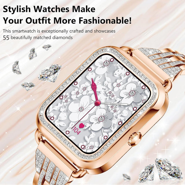 New 1.57'' Large Screen Fitness Tracker Bluetooth Women's Smart Watch For Android IOS