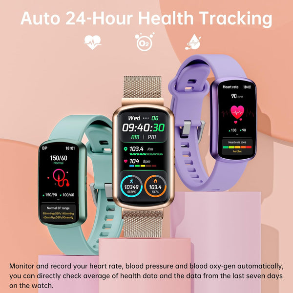 New Super Lightweight IP68 Waterproof Multisport Fitness Tracker Smart Bracelet Watch For Women