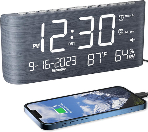 New Wood-Designed Multifunctional Stereo Speaker With Large LED Display