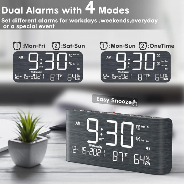 New Wood-Designed Multifunctional Stereo Speaker With Large LED Display