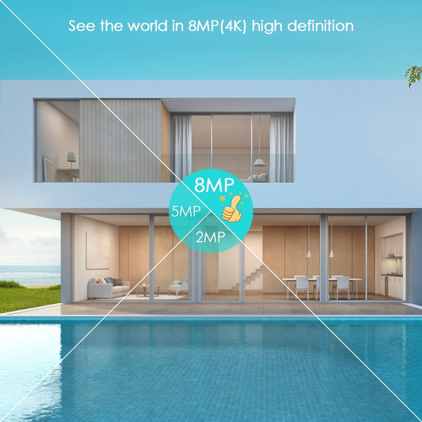 New HD 1080P 4K Wireless Night Vision Outdoor Surveillance WIFI IP Camera For Windows PC, Android IOS Phone and Tablets
