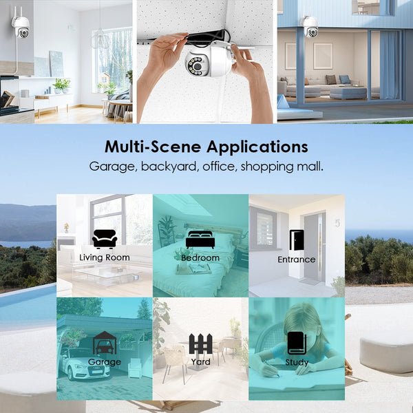 New 8MP Ultra HD Outdoor Security Surveillance WIFI Camera With AI Human Detection