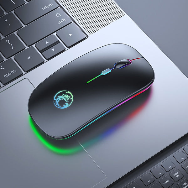 New Ergonomic Rechargeable Wireless Bluetooth LED Gaming Mouse With Dual Mode For PC Mac Tablet