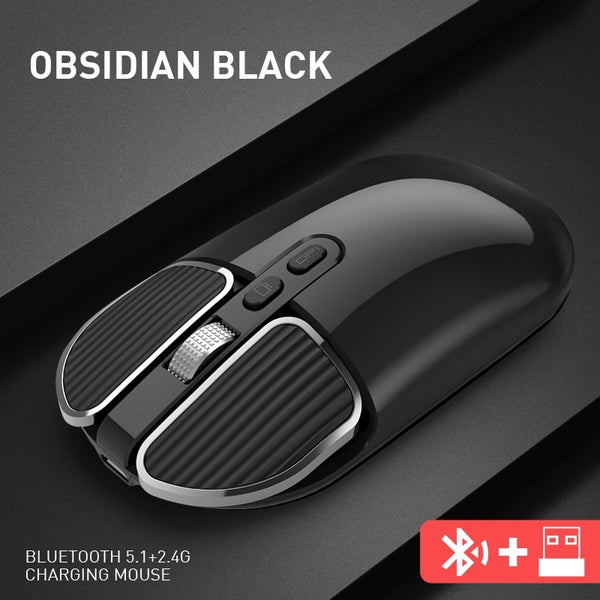 New Ultra Slim Rechargeable Wireless Bluetooth Dual Mode Mouse For PC Mac Tablets