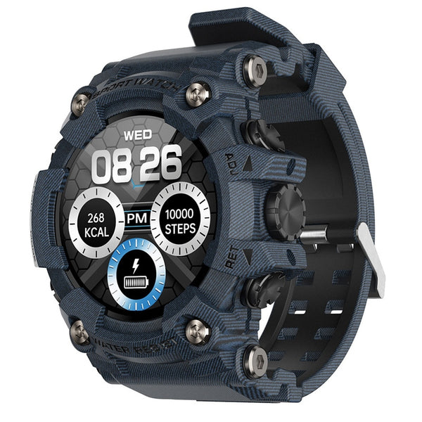 New Multisport HD Large Screen Camouflage-Styled Fitness Tracker Smart Watch For Android IOS