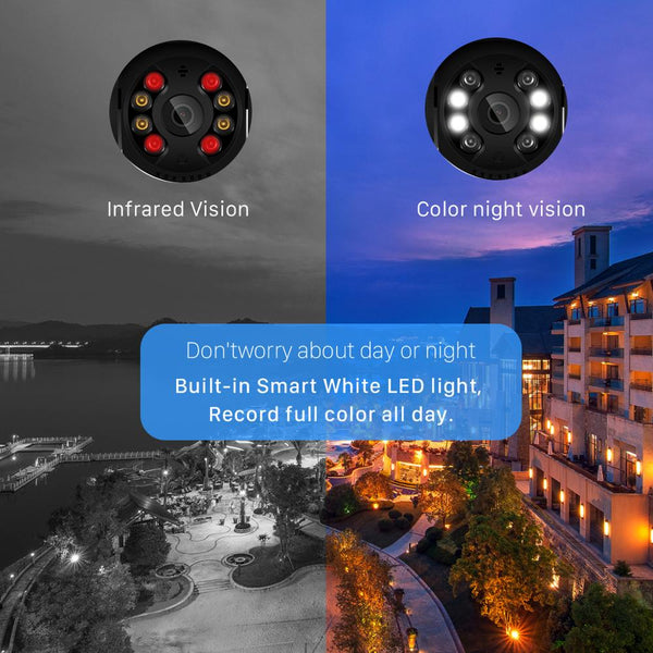 New 1080P Outdoor WIFI IP Wireless Security CCTV Camera With AI Human Detection
