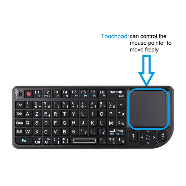 New Portable Wireless Compact Keyboard With Touchpad & Backlight For PC IOS Android Tablets