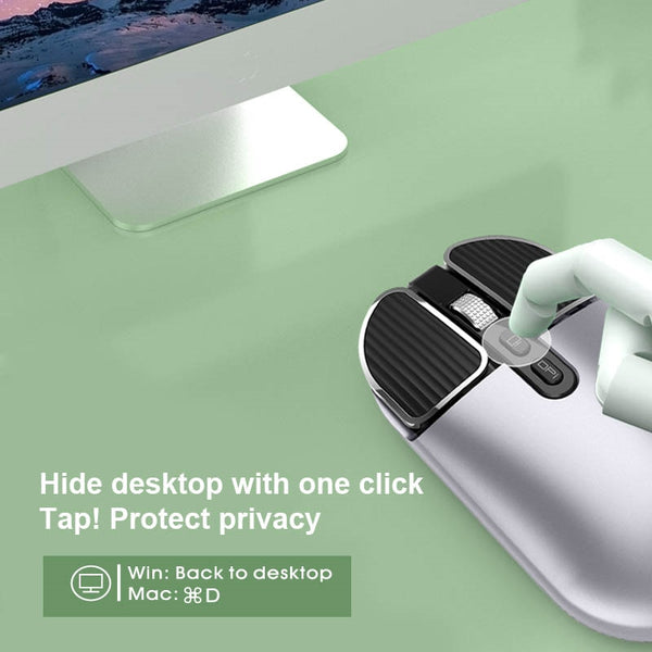 New Ultra Slim Rechargeable Wireless Bluetooth Dual Mode Mouse For PC Mac Tablets