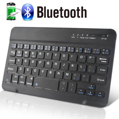 New Super Compact Silent Quiet Wireless Rechargeable Bluetooth Keyboard For PC iOS Androids Tablets