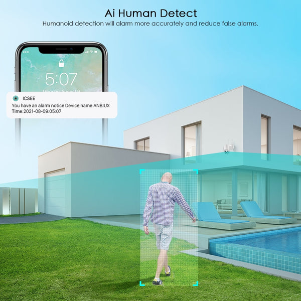 New 1080P Outdoor Wireless IP Security Camera With AI Human Detection