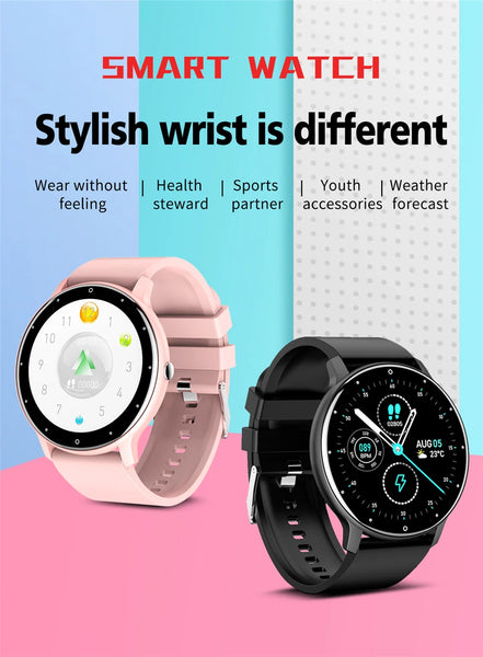 New 1.28'' Full Touch Screen Waterproof Sports Smart Watch Fitness Tracker