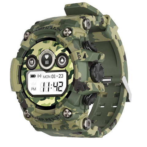 New Multisport HD Large Screen Camouflage-Styled Fitness Tracker Smart Watch For Android IOS
