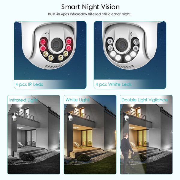 New 8MP Ultra HD Outdoor Security Surveillance WIFI Camera With AI Human Detection