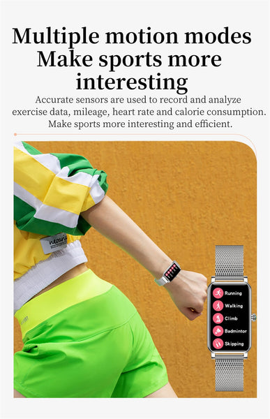 New Ultra Slim Women's Multisport IP68 Waterproof Bracelet Smartwatch Fitness Tracker
