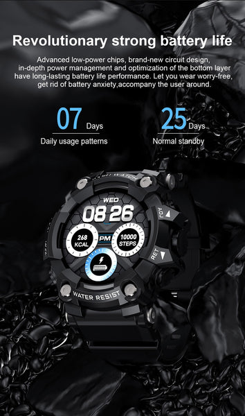 New Multisport HD Large Screen Camouflage-Styled Fitness Tracker Smart Watch For Android IOS