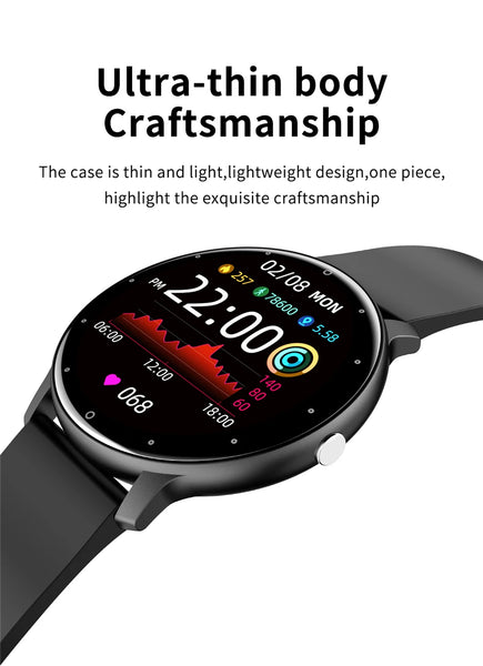 New 1.28'' Full Touch Screen Waterproof Sports Smart Watch Fitness Tracker