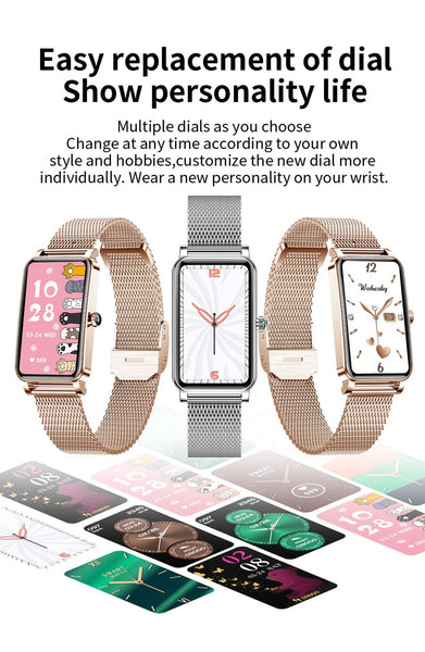 New Ultra Slim Women's Multisport IP68 Waterproof Bracelet Smartwatch Fitness Tracker
