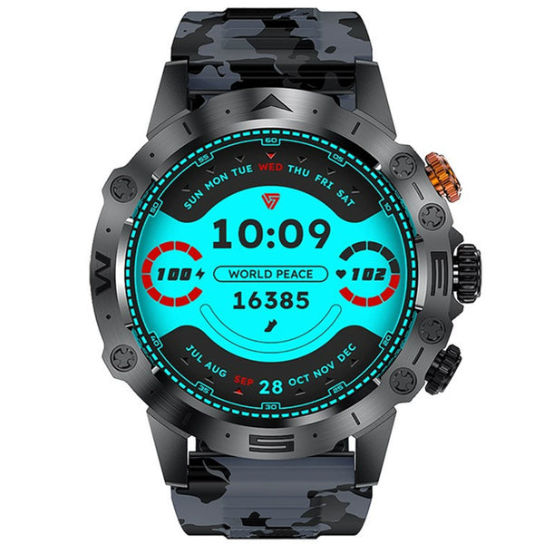 New Outdoor Rugged Water-Resistant Fitness Tracker Men's Smartwatch For Android IOS