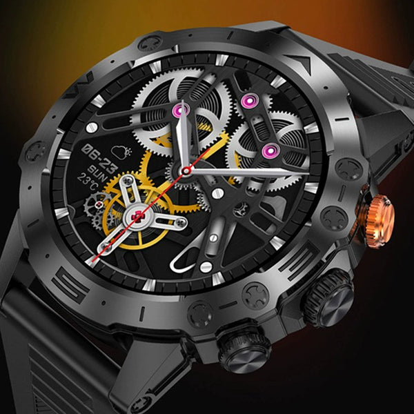 New Outdoor Rugged Water-Resistant Fitness Tracker Men's Smartwatch For Android IOS