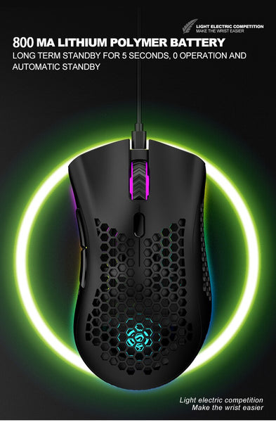 New 2.4G Honeycomb Style Rechargeable Wireless Gaming Mouse WIth Backlight For PC IOS Tablets