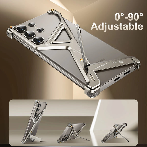 New Luxury Ultra Slim Frameless Protective Phone Case Bumper With Kickstand For Samsung Galaxy S24 Ultra