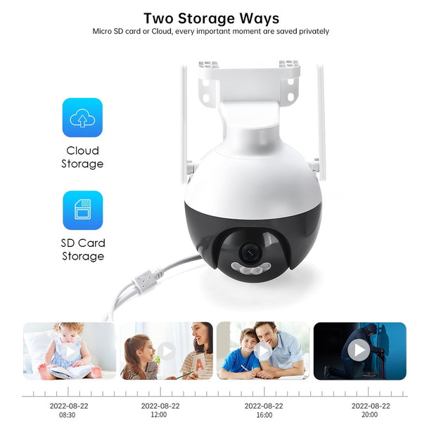 New 8MP Outdoor Surveillance Night Vision Security Camera With AI Human Detection