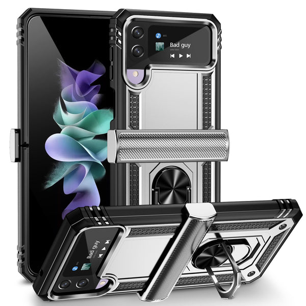 New Protective Magnetic Slip Resistant Case With Kickstand For Samsung Galaxy Z Flip 4 3 Series