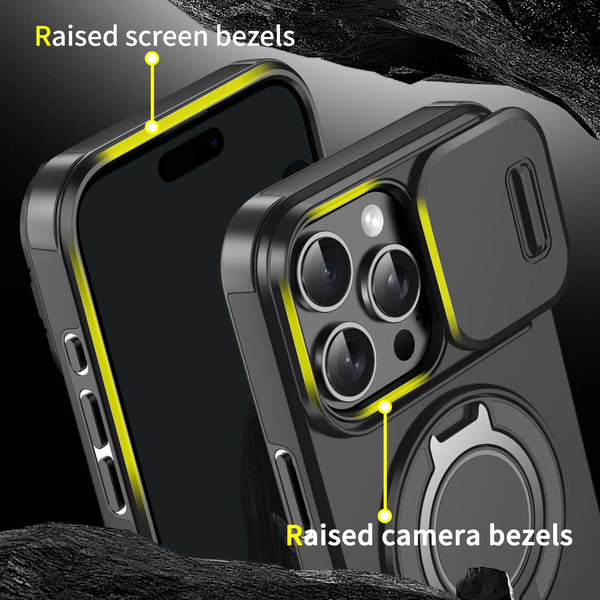 New Rugged Protective Ring Holder Phone Case With Kickstand For iPhone 16 15 14 Plus Pro Max Series