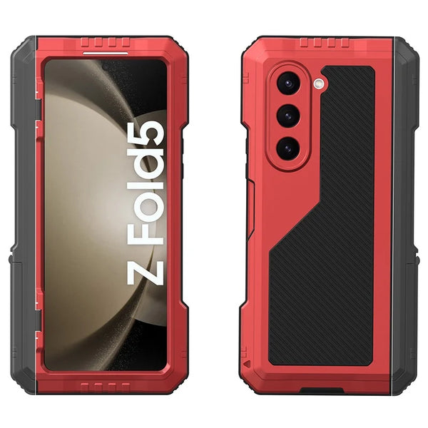 New Heavy Duty Alloy Metallic Folding Stand Case For Samsung Galaxy Z Fold 6 5 4 Series
