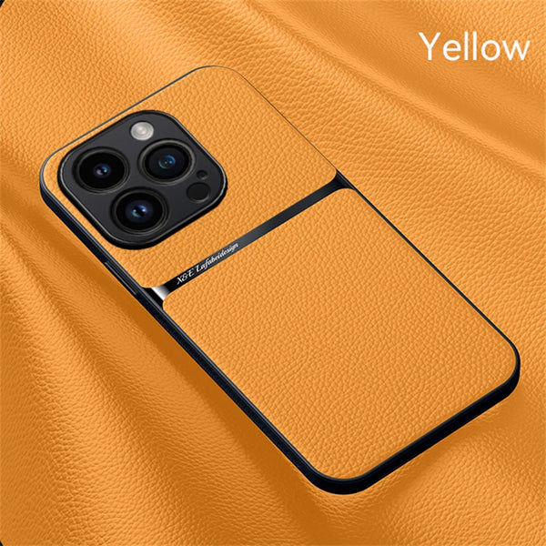 New Ultra Protective Slim Leather Case With Lens Protection For iPhone 16 15 14 Plus Pro Max Series