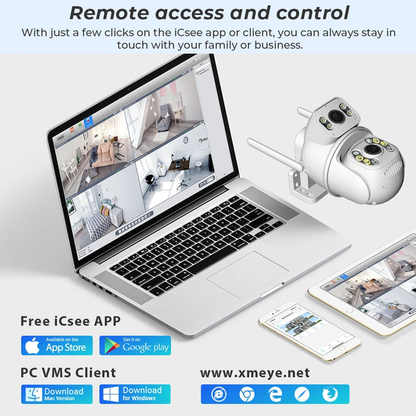 New 8MP Dual Lens Screen Wireless Outdoor Camera With Auto Tracking AI Human Detection