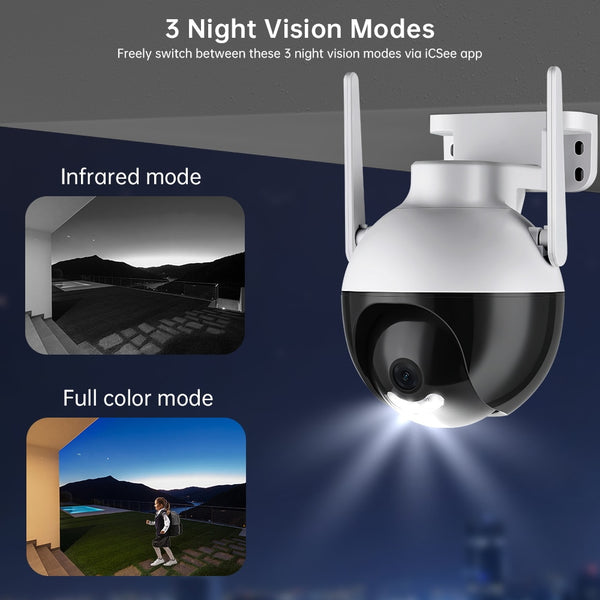 New 8MP Outdoor Surveillance Night Vision Security Camera With AI Human Detection