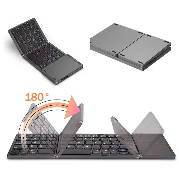 New Mini Super Lightweight Compact Wireless Folding Professional Keyboard With Touchpad For Android IOS Windows