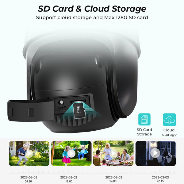 New 8MP Dual Lens Outdoor Security Video Surveillance Camera With Auto Tracking