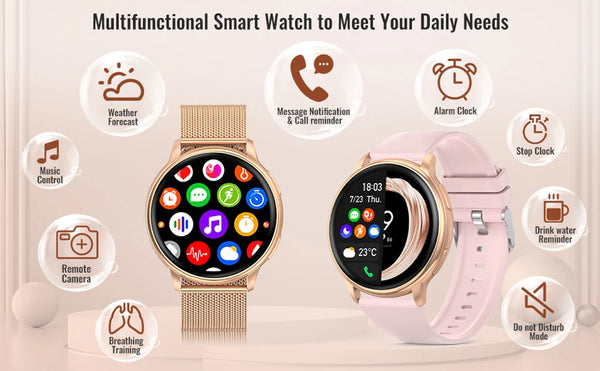 New Luxury Sport Fitness Tracker Smart Watch With Multiple Dials For Women