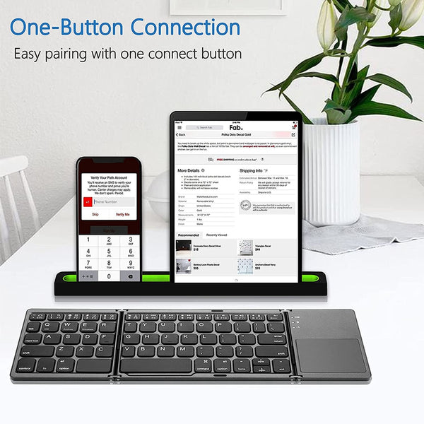 New Super Portable Foldable Mini Keyboard With Touchpad For PC Mac Android IOS Tablets