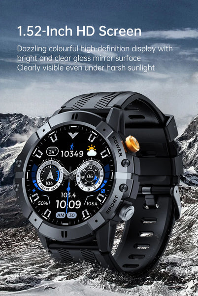 New IP68 Waterproof Outdoor Rugged Fitness Tracker Smart Watch For Android IOS