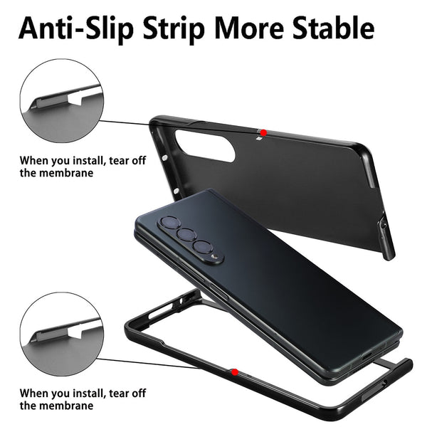 New Protective Leather Armor Case With Stylus Holder For Samsung Galaxy Z Fold 4 5 Series