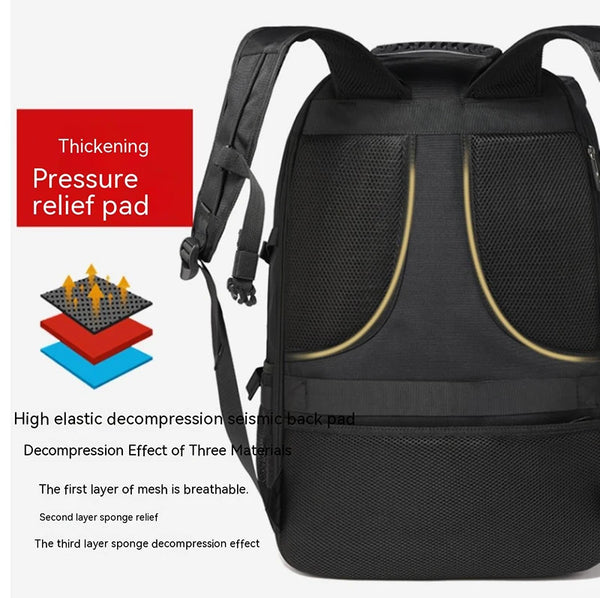 New Large Capacity Outdoor Water-Resistant Sports Travel Business Backpack With Shoe Compartment