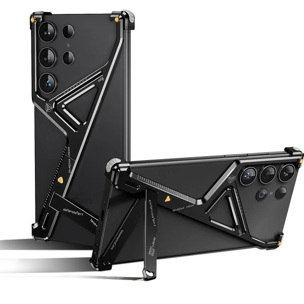 New Luxury Ultra Slim Frameless Protective Phone Case Bumper With Kickstand For Samsung Galaxy S24 Ultra